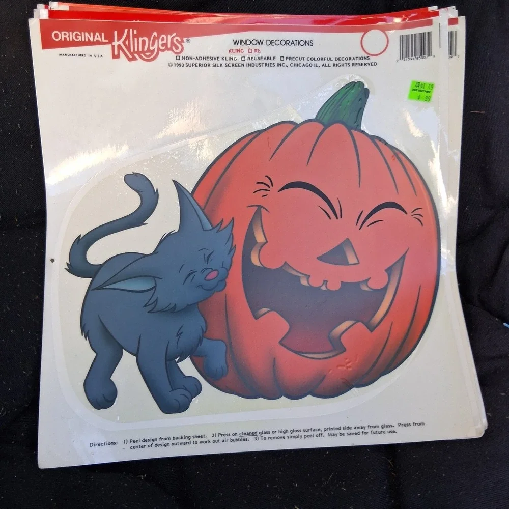 Vintage 90s Halloween Klingers Window Clings Lot Of 10 No Duplicates JOL...